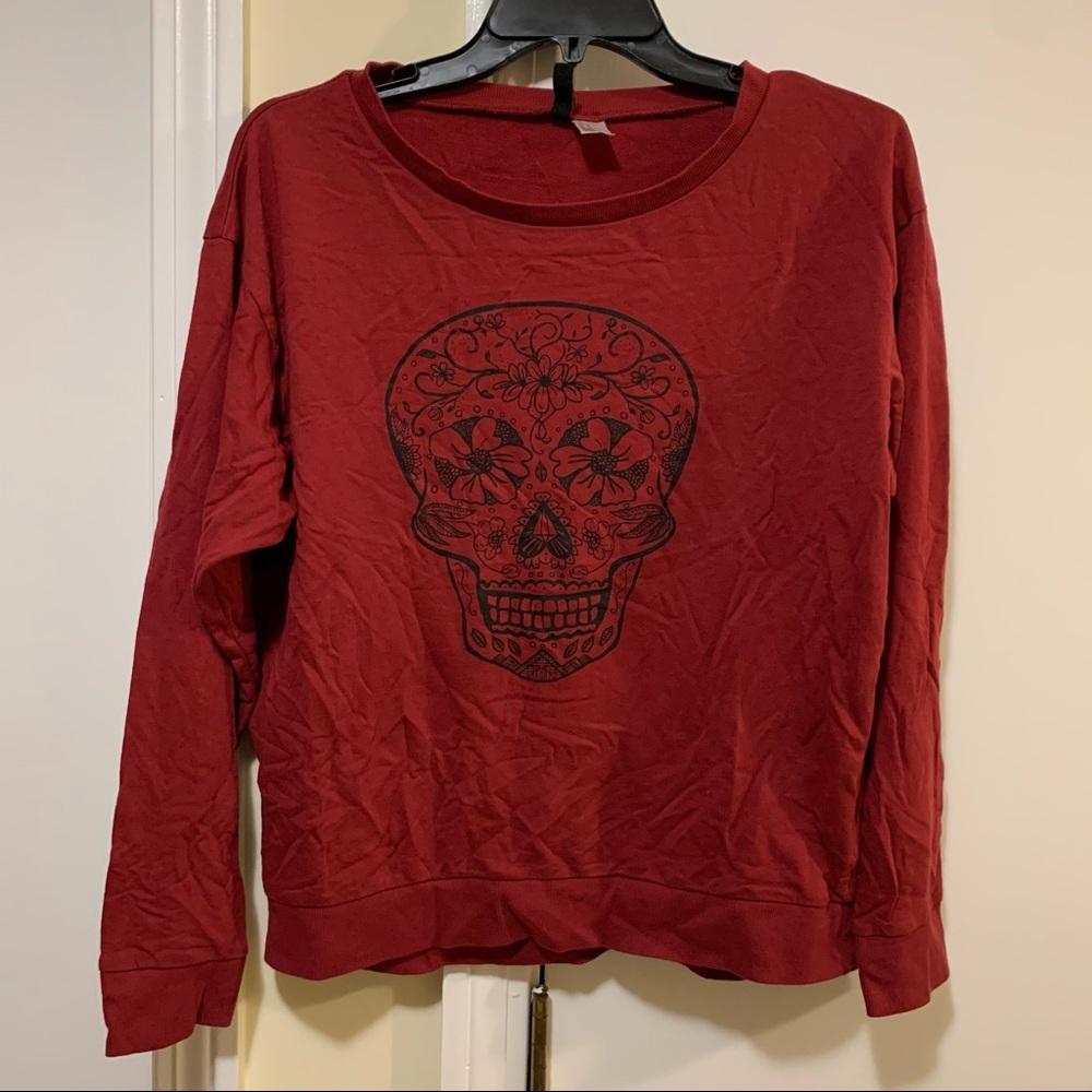 Red Skull Long Sleeve Shirt